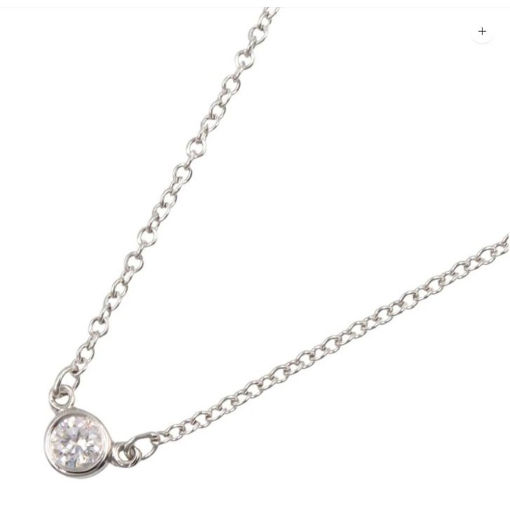 TIFFANY&Co. By the yard Necklace 0.19ct Pt950Platinum diamond